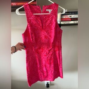 Southern Tide Pink Sheath Mini Dress V-neck Sleeveless